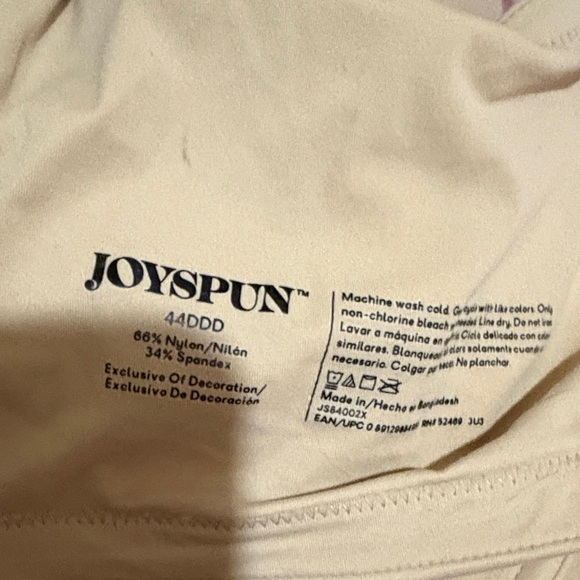 Elegant Beige Women's Bra by Joyspun. Size 44DDD. NWOT. - Picture 3 of 3
